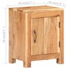 vidaXL Bedside Cabinet 15.7"x11.8"x19.7" Solid Acacia Wood - 4 of 4