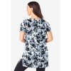 Roaman's Women's Plus Size Short-Sleeve V Neck Ultimate Tunic - 3 of 4