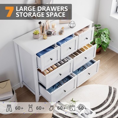 7 large drawers storage space label with 7