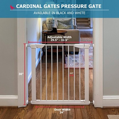 White Adjustable Pressure Mounted Baby and Pet Gate