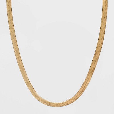 Herringbone Chain Necklace - A New Day&#8482; Gold