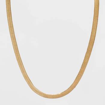 Herringbone Chain Necklace - A New Day™ Gold
