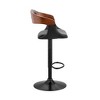 Benson Adjustable Counter Height Barstool with Faux Leather Seat - Armen Living - 3 of 4