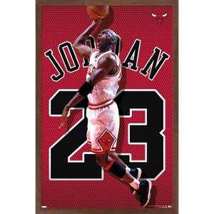 Trends International Michael Jordan - Jersey Framed Wall Poster Prints - 1 of 4