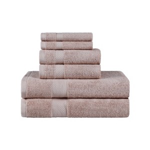 Modern Solid Classic Premium Luxury Cotton 6 Piece Bath, Face, and Hand Towel Set by Blue Nile Mills - 1 of 4