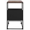 vidaXL Black Engineered Wood C-Shaped Side Table with Wheels and Additional Shelf, Blends with Industrial and Modern Decor - 3 of 4