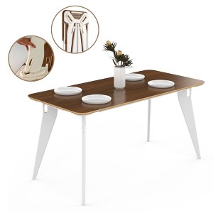 Hoek Rectangle Dining Table, Tool-Free Assembly, Portable & Space-Saving Worktop, Durable & Versatile for Dinner or Work - 1 of 4