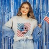Simply Sage Market Women's Checkered Patriotic Smiley Face Short Sleeve Graphic Tee - 3 of 4