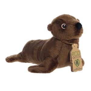 Aurora Small Eco Softies California Sea Lion Eco Nation Eco-Friendly Stuffed Animal Brown 9" - 1 of 4