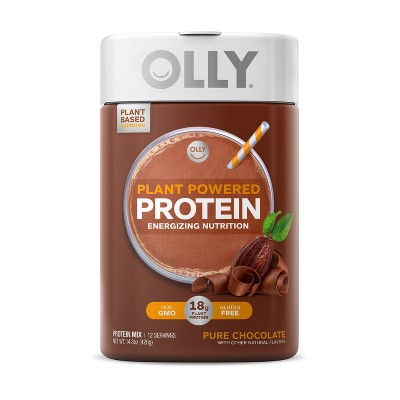 OLLY Plant Powered Vegan Protein Mix - Chocolate - 14.8oz