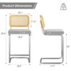 Bencmate Dining Chairs, Counter Height Bar Stools Set of 2, Upholstered Velvet Barstools, 26 inch, Gray, 17.7"*18.9"*39.4" - 2 of 4