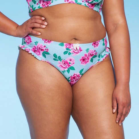 Women's High Leg Low-rise Cheeky Bikini Bottom - Wild Fable™ : Target