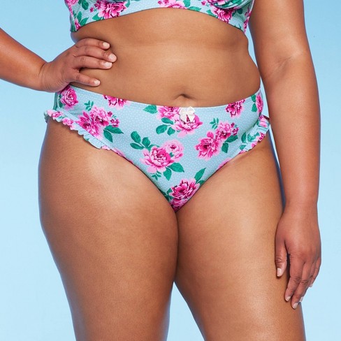 Women's Mid-waist Extra High Leg Cheeky Bikini Bottom - Wild Fable™ : Target