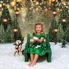 10x8ft Winter Snowflake Christmas Tree Backdrop Christmas Glitter Bokeh Newborn - 3 of 4