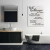 Stupell Industries Five Star Bathroom Funny Word Black And White Textured Design, 48" x 36" - 2 of 4