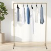 YIYIBYUS Gold Iron Clothes Rack Hanging Rod Freestanding Pipe Garment Rack With Wheels - 2 of 4