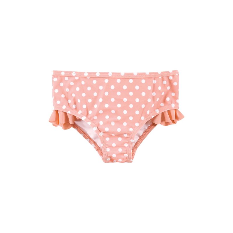 Hudson Baby Girls Swim Rashguard Set, Pink Peach, 4 of 5
