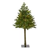 3ft Nearly Natural Pre-Lit LED Swiss Alpine Artificial Christmas Tree Clear Lights