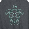 Women's - Instant Message - Nautical Sea Turtle Graphic Racerback Tank - 2 of 4