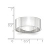 Black Bow Jewelry 8mm 14K White or Yellow Gold Lightweight Flat Standard Fit Band - 4 of 4