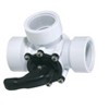 Swimline HydroTools Swimming Pool and Spa Standard All Female Threaded 3-Way Valve 1.5" - White/Black - 2 of 3