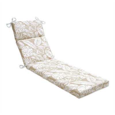 Pillow Perfect 72.5" x 21" Delray Outdoor/Indoor Chaise Lounge Cushion Natural