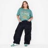 Women's Colorful Floral Short Sleeve Graphic T-Shirt - Green - 3 of 3