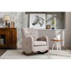 CAVINAS Rocking Chair with High Back Modern Armchair Lounge Chair with Fabric Padded Seat for Bedroom, Living Room - 3 of 4