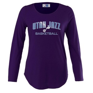 NBA Utah Jazz Women's Long Sleeve Crew Neck Fashion T-Shirt - 1 of 4