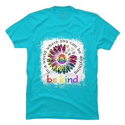 Adult Design By Humans You Can Be Anything, Be Kind Flower Pride By Avocato T-Shirt