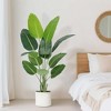 5.5ft Artificial Tree Bird of Paradise Artificial Plant with 11 Trunks Fake Tree - Faux Plants Fake Banana Tree Plant with Pot Artificial Trees - 4 of 4