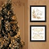 2- Piece Vignette Golden Merry Christmas Black Framed Wall Art for Living Room, Bedroom Wall Art Print for Home Decor by Mollie B - 2 of 4