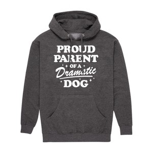 Men's - Instant Message - Proud Parent Dramatic Dog Graphic Fleece Pullover Hoodie - 1 of 4