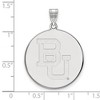 Black Bow Jewelry 14k White Gold Baylor Bears NCAA Extra Large Pendant - 2 of 3