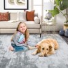 Washable Modern Abstract Rug Non Slip Low Pile Rug Soft Throw Floor Cover Foldable Indoor Carpet for Living Room Bedroom - 4 of 4