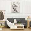 HOMCOM Hand-Painted Canvas Wall Art for Living Room Bedroom, Painting Gold African Woman, 39.25" x 31.5" - 3 of 4