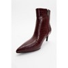 Noya Burgundy Pattern Stiletto Boot (Women) | Prologue Shoes - 3 of 4