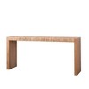 69 Inch Seagrass Console Table with Wood Frame, Boho Entryway Table with Handwoven Natural Top, Long Sofa Table for Hallway or Living Room-Koiai - 3 of 4