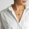 Adornia 14k Gold Plated Green Inlay Clover Necklace - 2 of 3