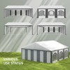 20' x 20' Heavy-duty Large Wedding Tent, Outdoor Carport Garage Party Tent, Patio Gazebo Canopy with Sidewall - 4 of 4
