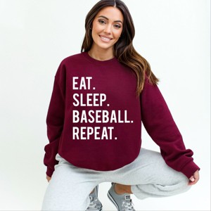 Simply Sage Market Eat Sleep Baseball Repeat Sweatshirt - 1 of 4