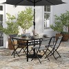 Merrick Lane Set of 4 Versatile Flex Comfort Indoor/Outdoor Fold Chairs with Metal Frames - 2 of 4