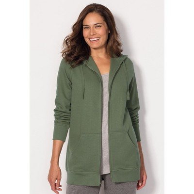 Woman Within Plus Size Better Fleece Zip-Front Hoodie