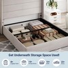 Allewie Lift Up Storage Bed, Button Tufted Headboard with Wingback, No Box Spring Needed, Hydraulic Storage - 3 of 4