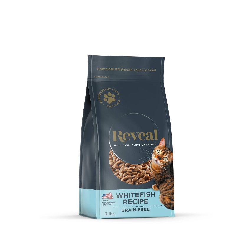 Reveal Pet Food Natural Complete and Balanced Grain Free Dry Cat Food with Fish Recipe Bag - 3lbs, 1 of 5