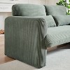 CAVINAS Modern Single Sofa Corduroy Upholstered Lounge Chairs Couch with Support Pillow for Apartment - 4 of 4