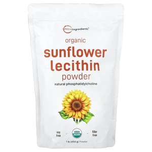 Micro Ingredients Organic Sunflower Lecithin Powder, 1 lb (454 g) - 1 of 2