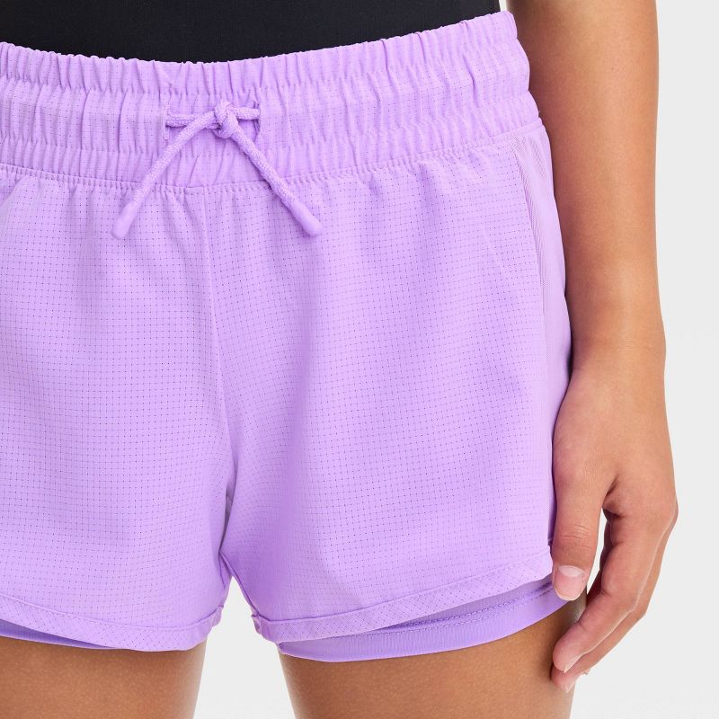 Girls' 2-in-1 Shorts - All In Motion™, 4 of 5