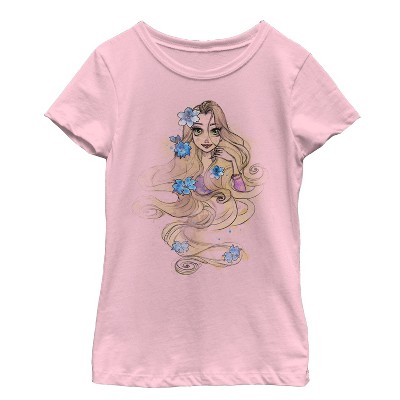 Girl's Tangled Rapunzel Sketch T-Shirt