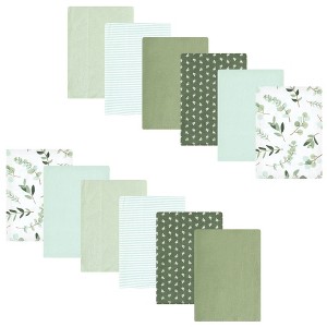 Luvable Friends Hudson Baby Flannel Burp Cloths 12pk Set - 1 of 2